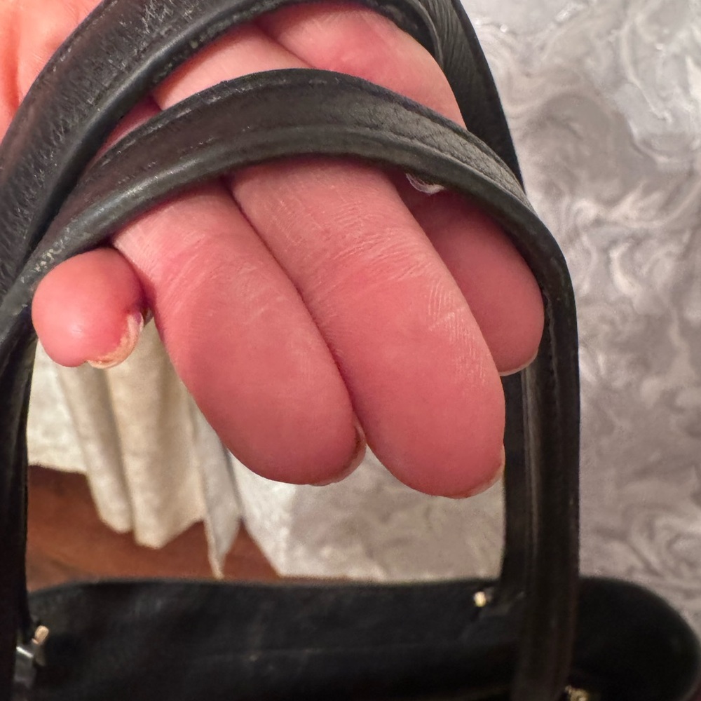 Tory Burch Black Leather Tote Bag - Picture 9 of 11